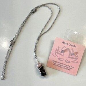 Rose Quartz Earring & Necklace Set – Symbol of Unconditional Love